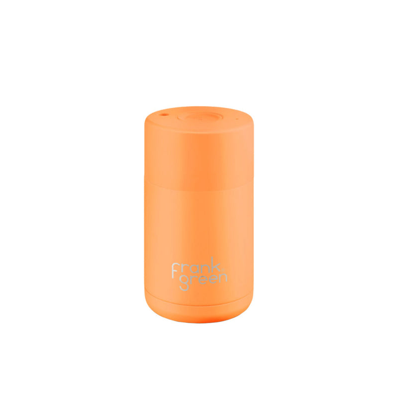 Frank Green 295ml Ceramic Reusable Cup Neon Orange