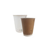 Compostable Cups 8oz White and Brown