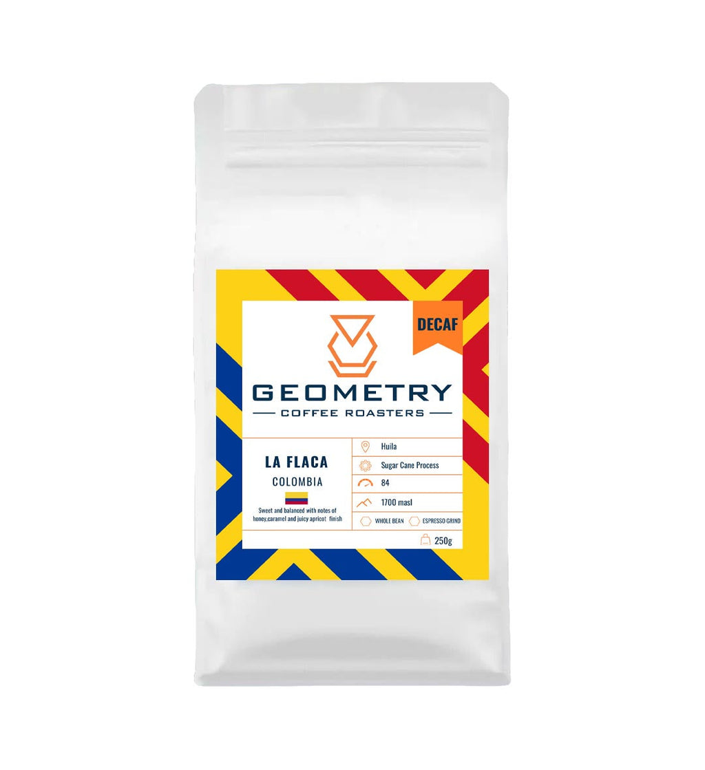 La Flaca is a specialty Coffee from Colombia Decaf specialty Coffee by Geometry Coffee Roasters