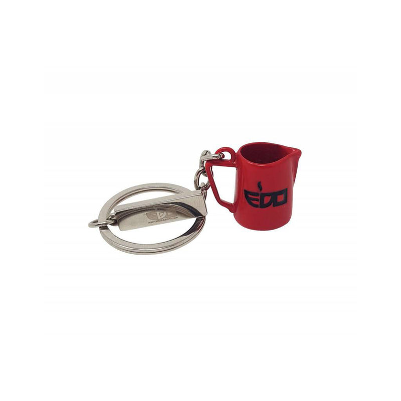 Coffee Lover Gift EDO Barista Red Milk Pitcher Keyring