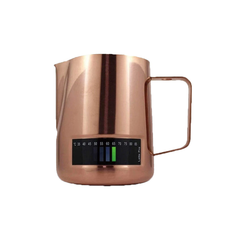 Latte Pro 600ml Milk Jug With Integrated Thermometer | Copper